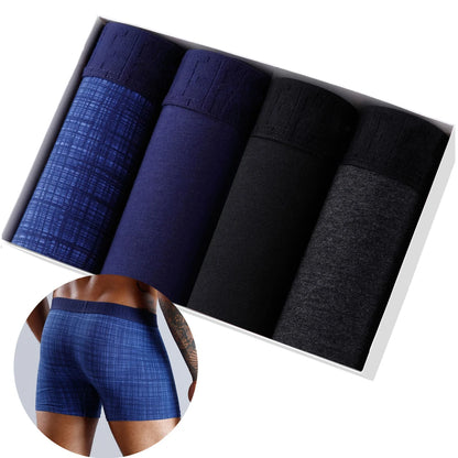 4pcs Boxers Men's Panties Underpants Man Boxer Underwear Cotton for Male Underpants Man Cotton Large Size Lot Soft