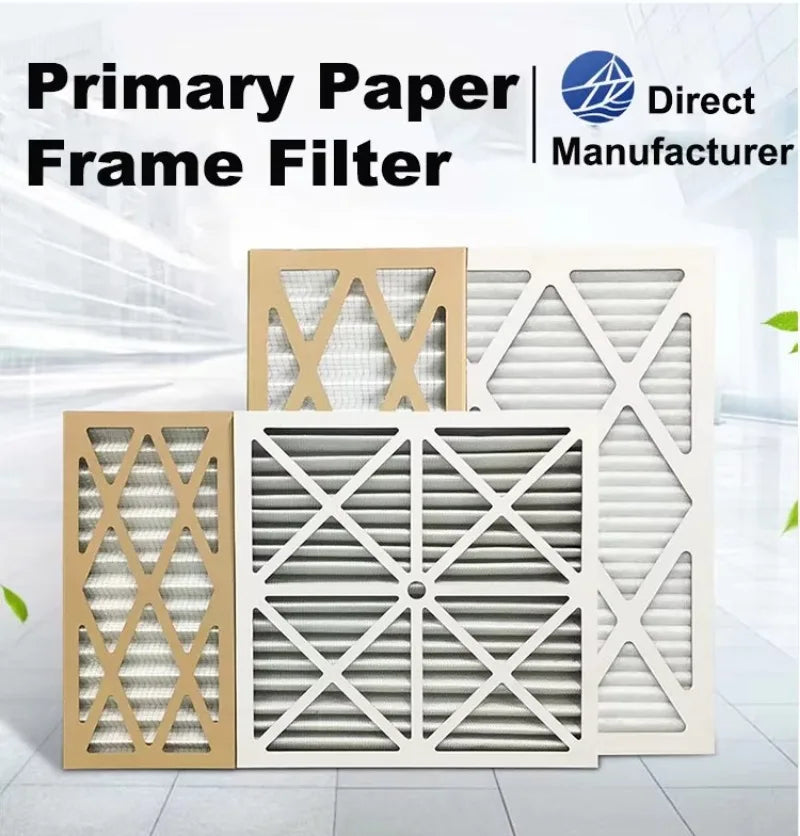 Paper frame panel G4 household air conditioner pre-filter AC air filter HVAC furnace filter cartridge 20x20x1