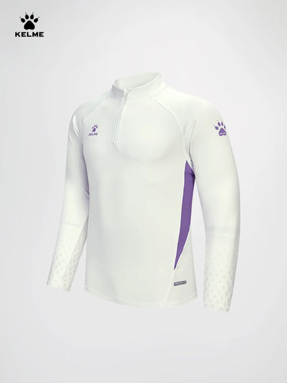 Kelme Sports Hoodie Half Zip Running Long Sleeved Men's Autumn And Winter Fitness Jacket Football Training Suit Running