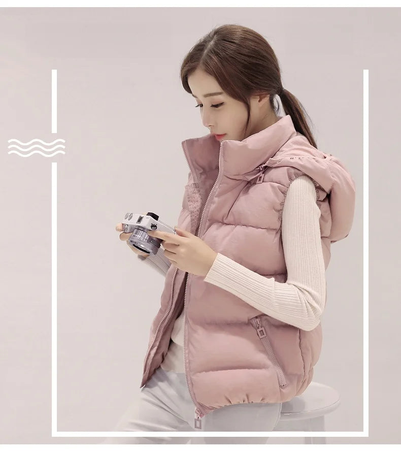 ort Padded Vest Women's Sle Quilted Jaet Slim Fit ex Zipper Closure Cotton Polyester Blend Autumn Winter Outerwear