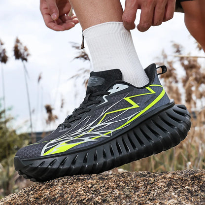 High-quality Chunky Running Shoes Women Men Light Comfy Outdoor Jogging Summer Mesh Breathable Trekking Shoes Versatile Sneakers