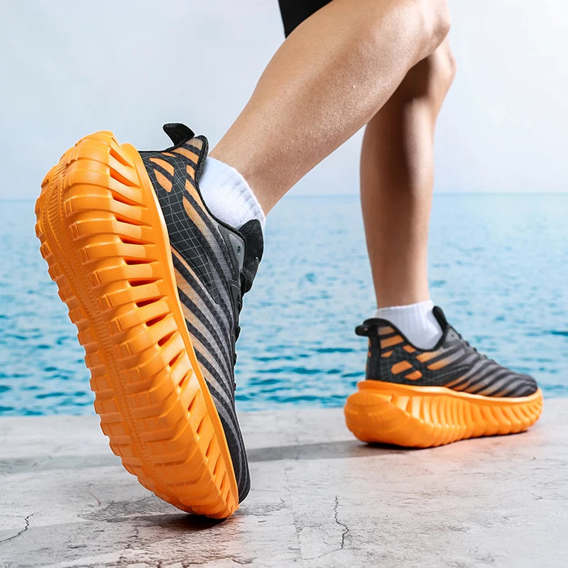 High-quality Chunky Running Shoes Women Men Light Comfy Outdoor Jogging Summer Mesh Breathable Trekking Shoes Versatile Sneakers