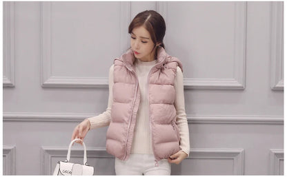 ort Padded Vest Women's Sle Quilted Jaet Slim Fit ex Zipper Closure Cotton Polyester Blend Autumn Winter Outerwear