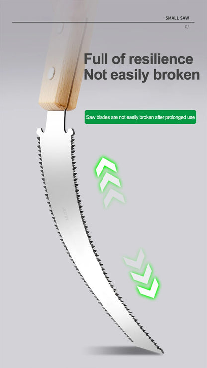 Japanese Style Hand Saw Non-slip Wooden Handle Pull Saw Flush Cut Saw Flexible Handsaw Woodworking Cutting Tool Hand Saw