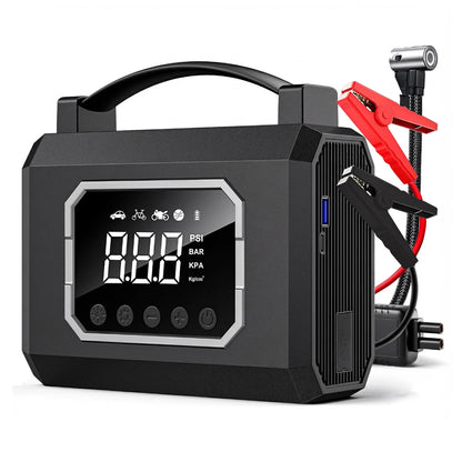 6000mAh 160PSI Air Compressor Tire Inflator Jump Starter Air Compressor 12V Car Jump Starter Engine Air Pump Inflatable Pump
