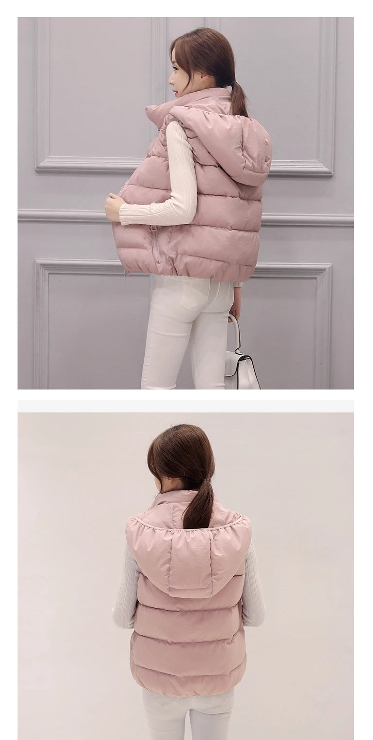 ort Padded Vest Women's Sle Quilted Jaet Slim Fit ex Zipper Closure Cotton Polyester Blend Autumn Winter Outerwear