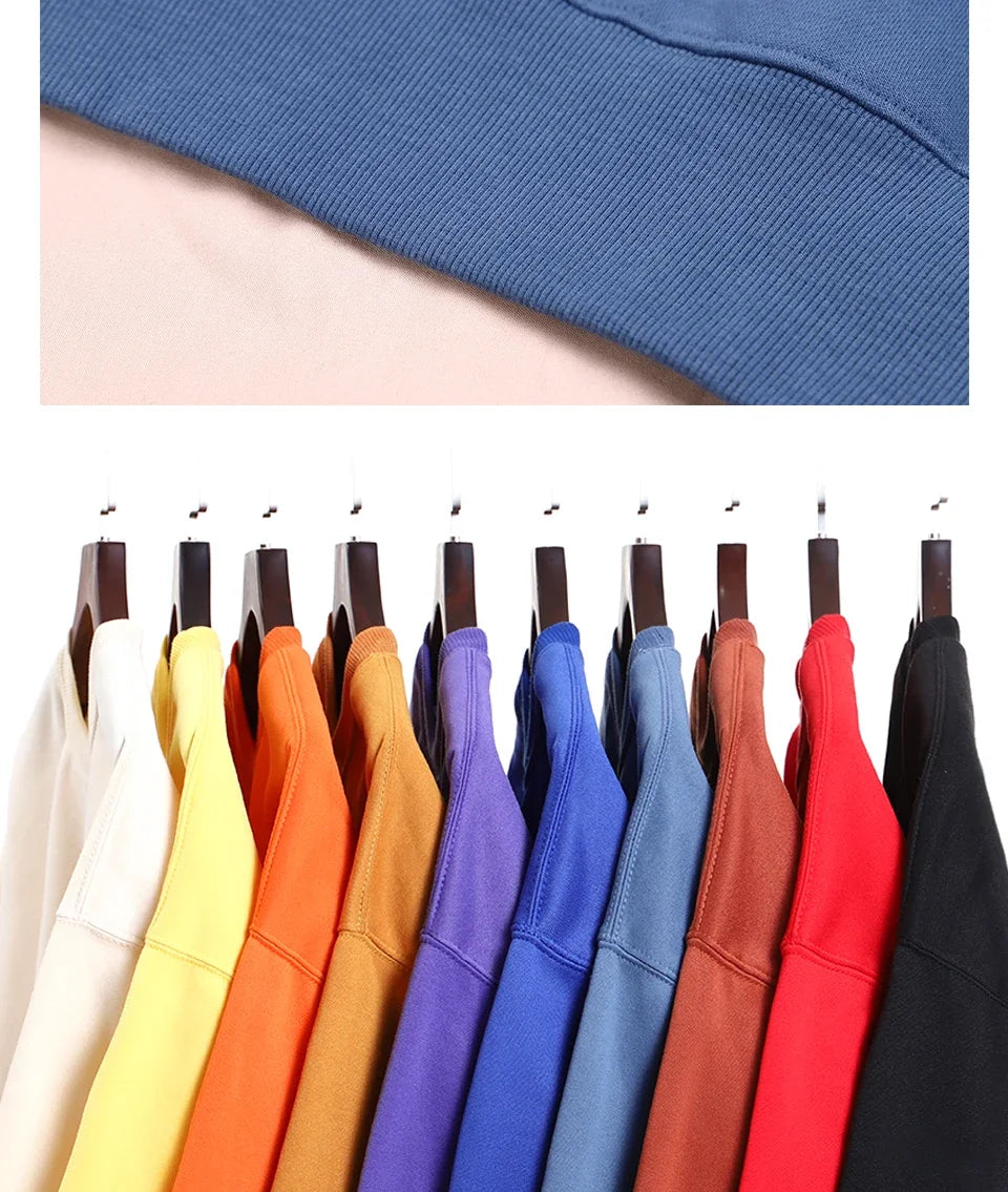 Candy Color Hoodie Loose 14 Solid Color Spring Autumn Winter Men Women Plush And Thick Versatile Top Sweatshirts Couple Pullover