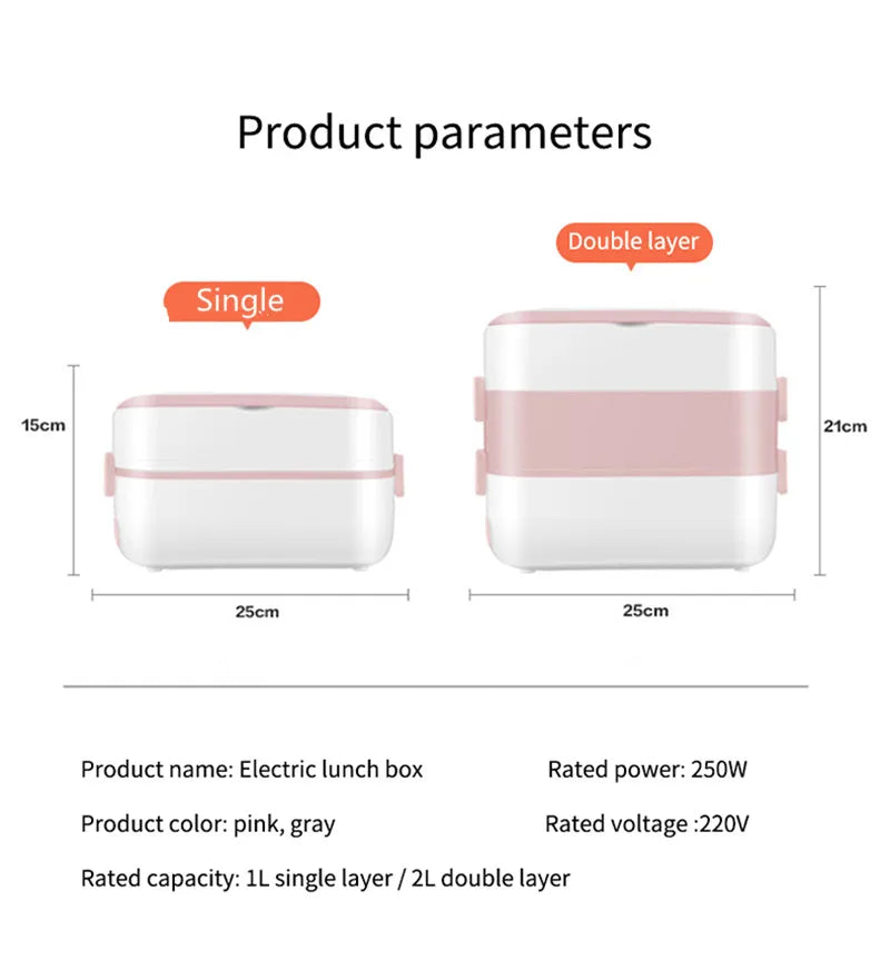 Portable Electric Heating Lunch Box Multi-Functional Reservation Electric Bento Box for Office Workers And Students