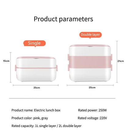 Portable Electric Heating Lunch Box Multi-Functional Reservation Electric Bento Box for Office Workers And Students