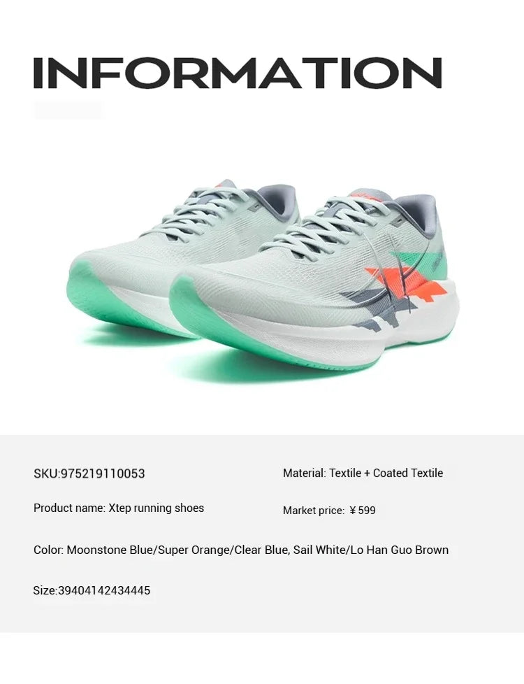 Xtep 360X 2.0 Running Shoes For Men Summer Comfortable Wear-Resistant Lightweight Marathon Training Running Shoes 975219110053