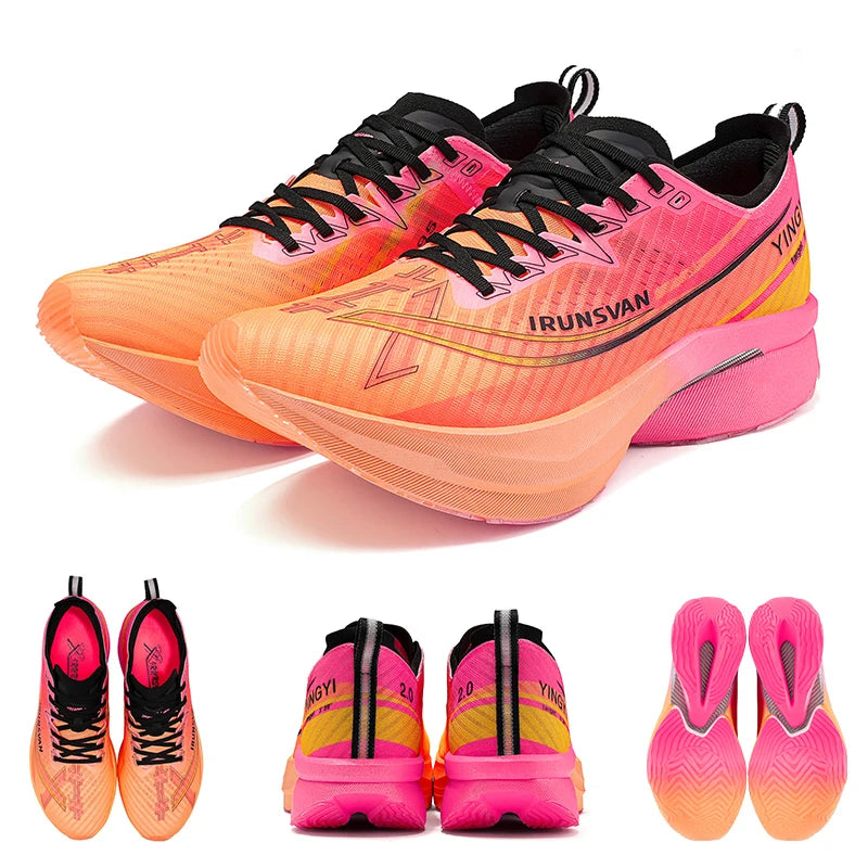 IRUNSVAN  Shadow Wing 2.0 Professional Training Racing Running Lightweight Carbon Plate Men Cushioning Shock