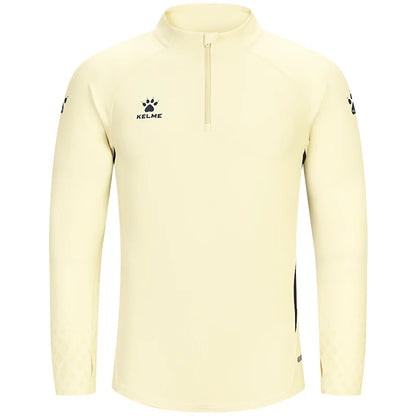 Kelme Sports Hoodie Half Zip Running Long Sleeved Men's Autumn And Winter Fitness Jacket Football Training Suit Running