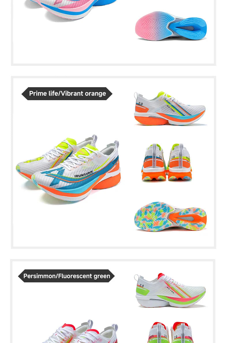 IRUNSVAN  Shadow Wing 2.0 Professional Training Racing Running Lightweight Carbon Plate Men Cushioning Shock