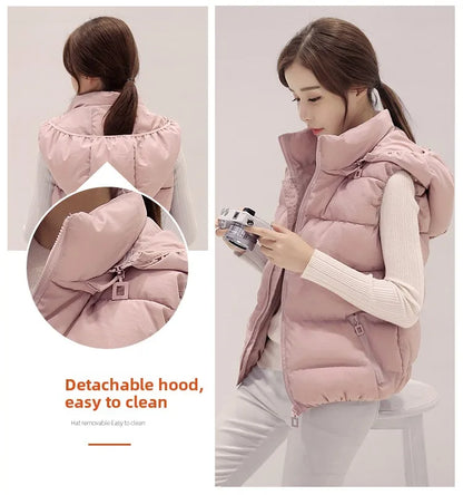 ort Padded Vest Women's Sle Quilted Jaet Slim Fit ex Zipper Closure Cotton Polyester Blend Autumn Winter Outerwear