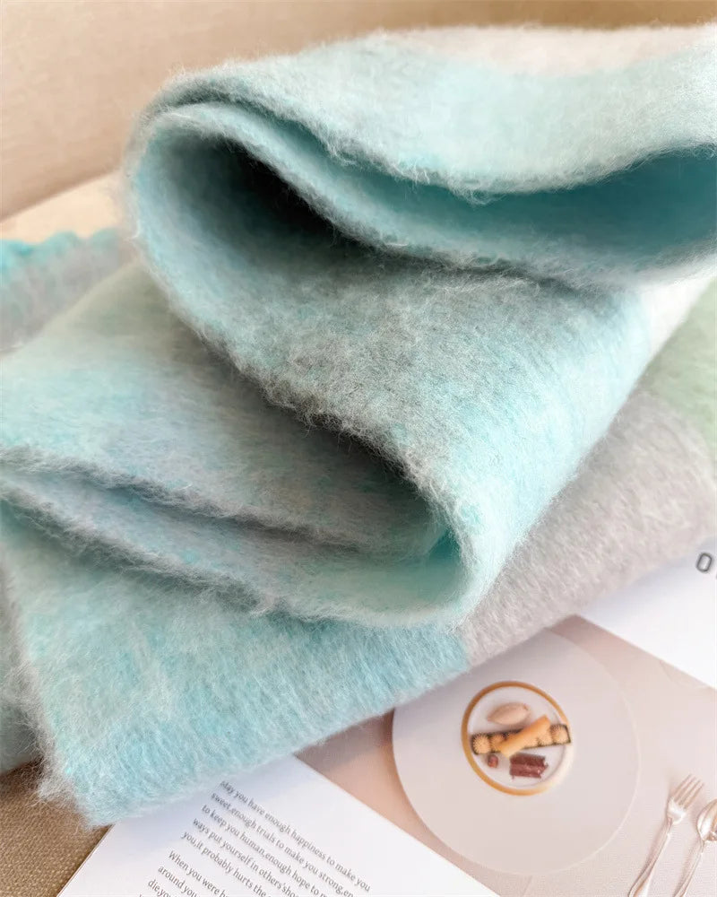 2025 NEW Luxury Cashmere Women Plaid Scarf Winter Warm Shawl and Wrap Bandana Pashmina Long Tassel Female Foulard Thick Blanket