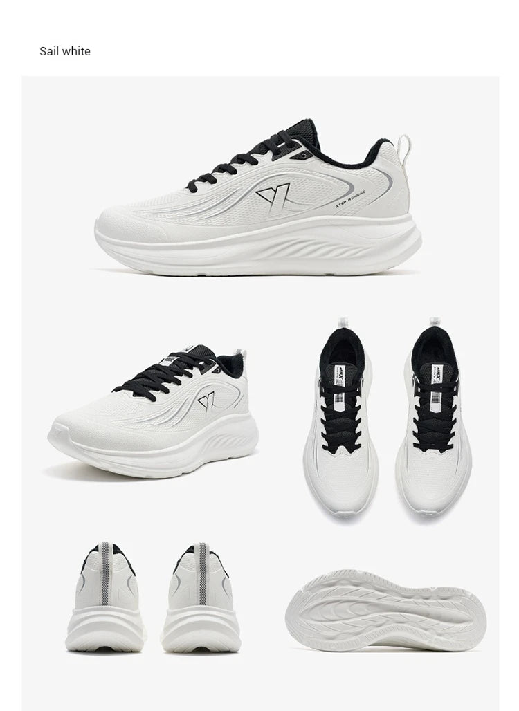 Xtep Running Shoes For Men 2024 Winter Stability Cushioning Lace Up Sports Shoes Keep Warm Jogging Soft Sneakers 876419370035