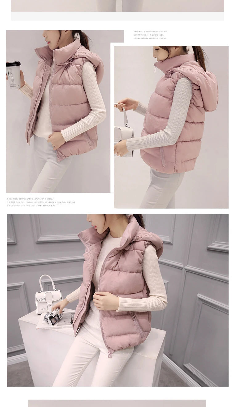 ort Padded Vest Women's Sle Quilted Jaet Slim Fit ex Zipper Closure Cotton Polyester Blend Autumn Winter Outerwear