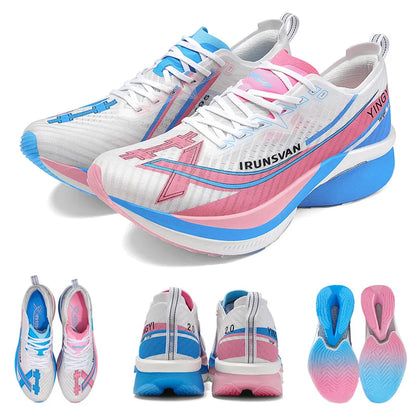 IRUNSVAN  Shadow Wing 2.0 Professional Training Racing Running Lightweight Carbon Plate Men Cushioning Shock
