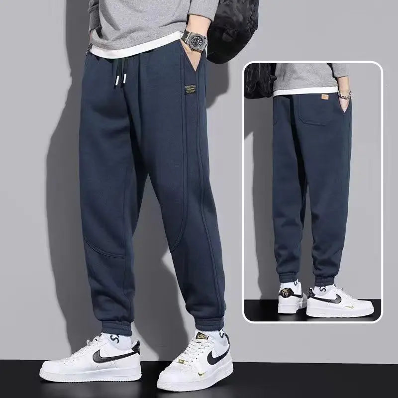 2021 Spring Autumn Joggers Men Jogging Sweatpants Sportswear Knit Tracksuit Sports Pants Trousers Oversize Wide Leg Clothing