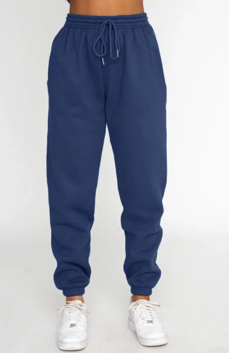 Fashionable Casual Long Sleeve Sweatshirtsuit Women's Clothing Round Neck Pullover Trousers Solid Color Autumn Winter Collection