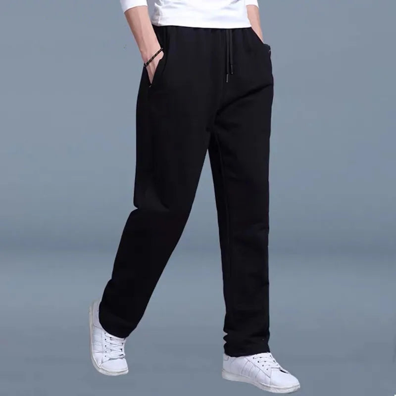 2021 Spring Autumn Joggers Men Jogging Sweatpants Sportswear Knit Tracksuit Sports Pants Trousers Oversize Wide Leg Clothing