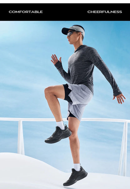 Xtep Running Shoes For Men 2024 Autumn Comfortable Cushioning Lightweight Wear-Resistant Soft Stability Sneakers  876319110085