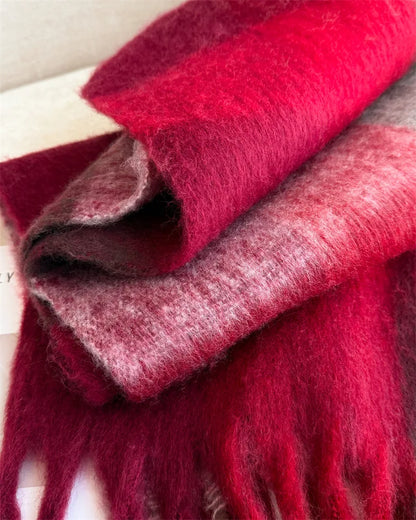 2025 NEW Luxury Cashmere Women Plaid Scarf Winter Warm Shawl and Wrap Bandana Pashmina Long Tassel Female Foulard Thick Blanket