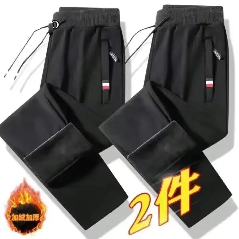2024 Autumn Winter Plush Thickened Sports Pants for Men  Warm Casual Joggers Pants Loose Leggings for Men Sweatpants