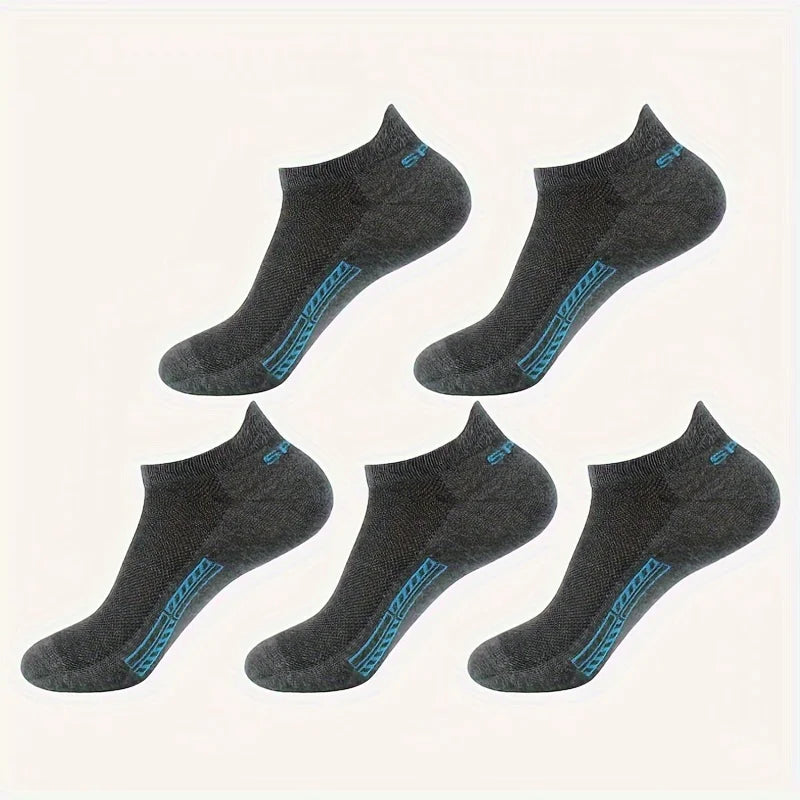 5/10 Pairs Cotton Men's Short Socks Crew Ankle Breathable Mesh Sports Casual Women Summer Low-Cut Thin Sock for Male