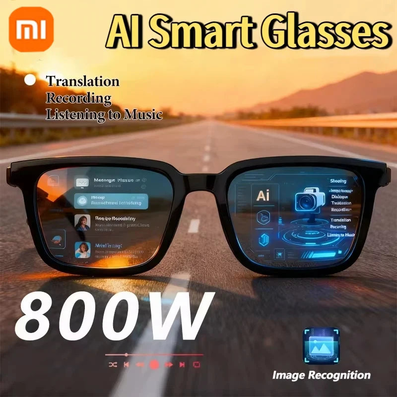 Xiaomi 8K AI Smart Glasses With 100MP Camera Chat GPT Touch Sport Sunglasses Bluetooth Call Video Music Player For Men Women