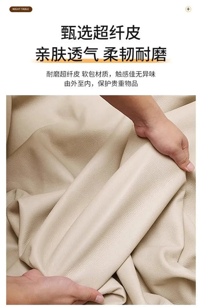 Solid Wood Smart Nightstands Minimalist Bedside Table Wireless Charging Station High-End Bedroom Furniture with Hidden Storage