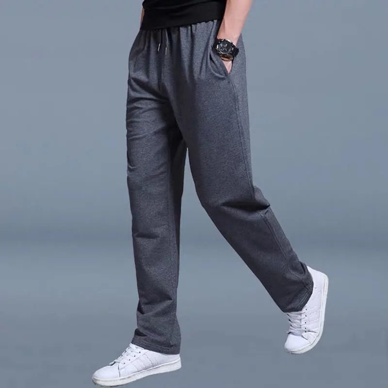 2021 Spring Autumn Joggers Men Jogging Sweatpants Sportswear Knit Tracksuit Sports Pants Trousers Oversize Wide Leg Clothing