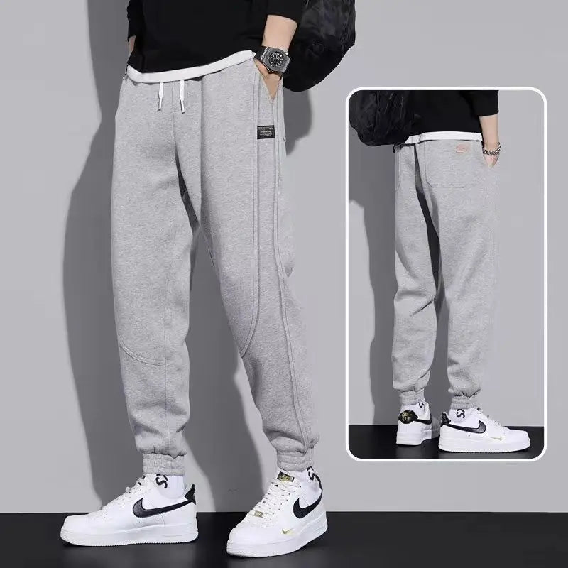 2021 Spring Autumn Joggers Men Jogging Sweatpants Sportswear Knit Tracksuit Sports Pants Trousers Oversize Wide Leg Clothing