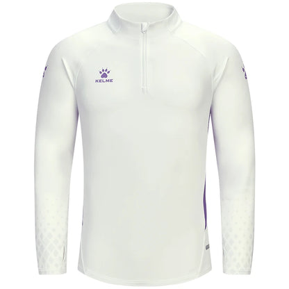 Kelme Sports Hoodie Half Zip Running Long Sleeved Men's Autumn And Winter Fitness Jacket Football Training Suit Running