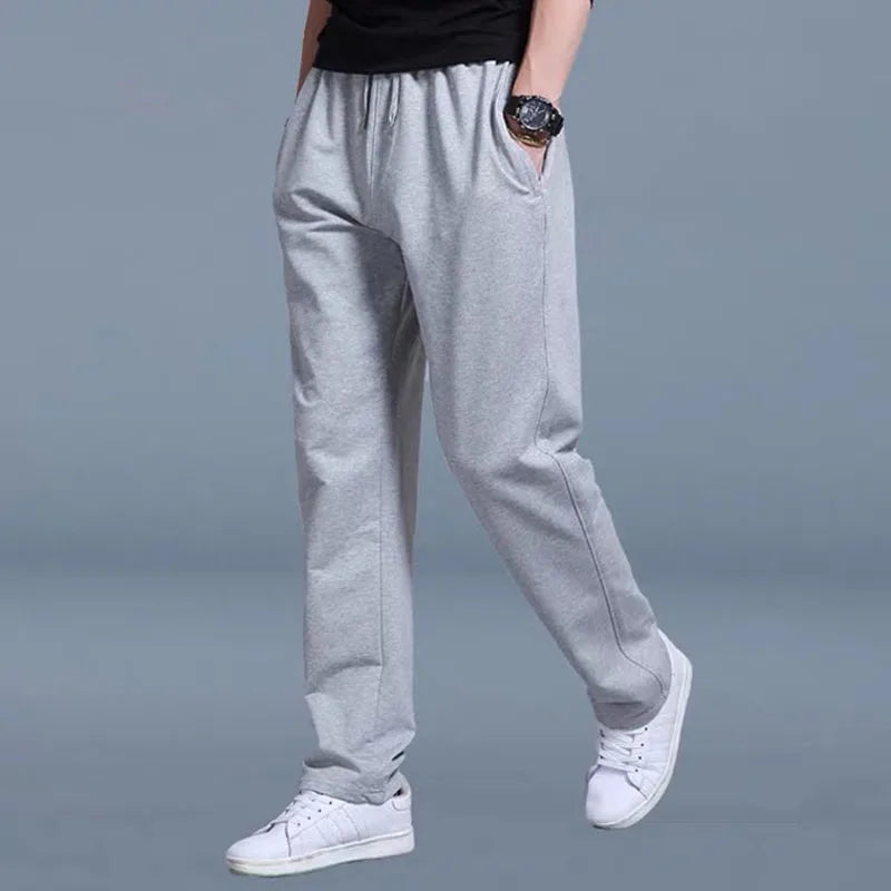 2021 Spring Autumn Joggers Men Jogging Sweatpants Sportswear Knit Tracksuit Sports Pants Trousers Oversize Wide Leg Clothing