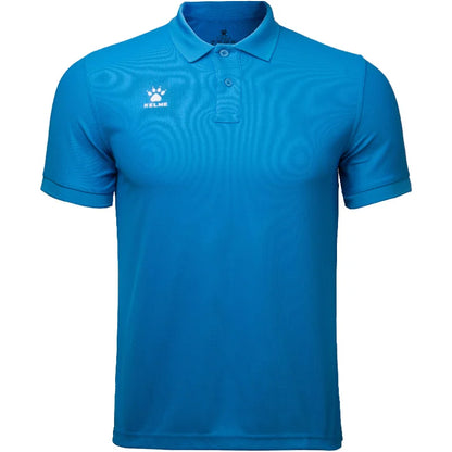 Kelme Men's Casual Polo Shirt, Daily Training Collar T-shirt, Outdoor Running Breathable Short Sleeved Quick Drying Yoga Suit