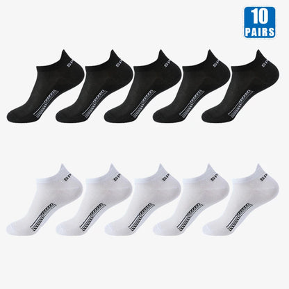 5/10 Pairs Cotton Men's Short Socks Crew Ankle Breathable Mesh Sports Casual Women Summer Low-Cut Thin Sock for Male