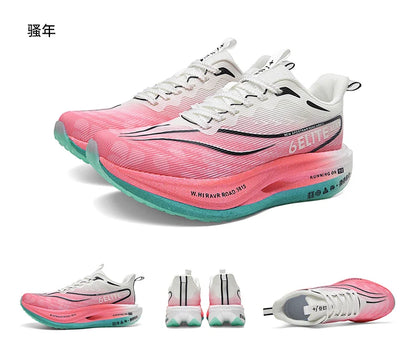 Men Running Shoes Carbon Plate Marathon Speciality Sports Breathable Lightweight Women's Comfortable Nonskid Leisure Sneakers