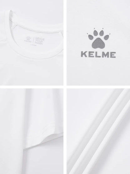 Kelme Men's Sports Tops Quick-drying Fitness Clothes Outdoor Running Breathable Short-sleeved Soccer Basketball T-shirt