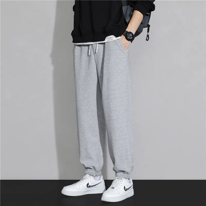 2021 Spring Autumn Joggers Men Jogging Sweatpants Sportswear Knit Tracksuit Sports Pants Trousers Oversize Wide Leg Clothing