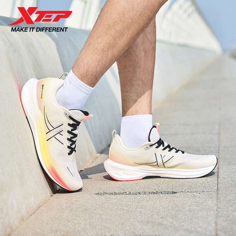 Xtep Running Shoes For Men 2025 Summer New Comfortable Lightweight Sports Shoes Mesh Breathable Retro Dad Shoes 875319110035