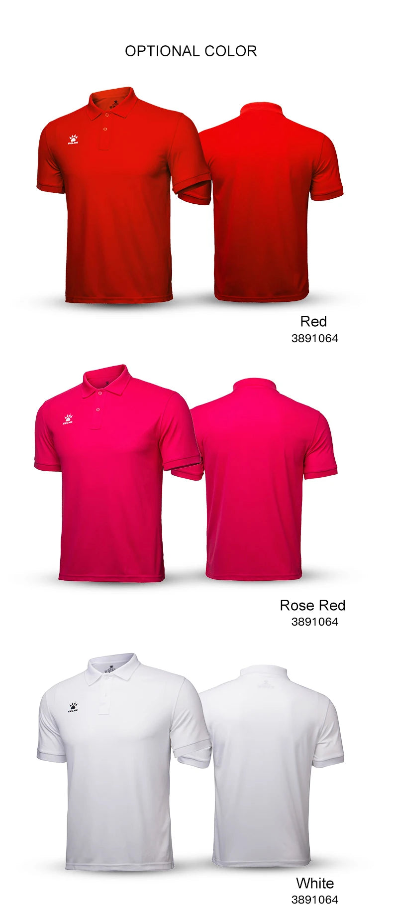 Kelme Men's Casual Polo Shirt, Daily Training Collar T-shirt, Outdoor Running Breathable Short Sleeved Quick Drying Yoga Suit