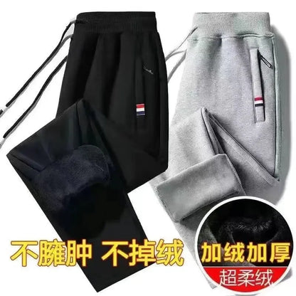 2024 Autumn Winter Plush Thickened Sports Pants for Men  Warm Casual Joggers Pants Loose Leggings for Men Sweatpants