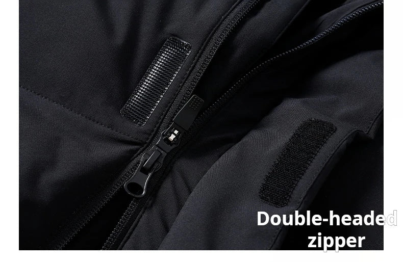 Kelme Men's Winter Windproof Training Jacket With Hooded Down-filled Insulation Outdoor Fleece-lined Thickened Coat