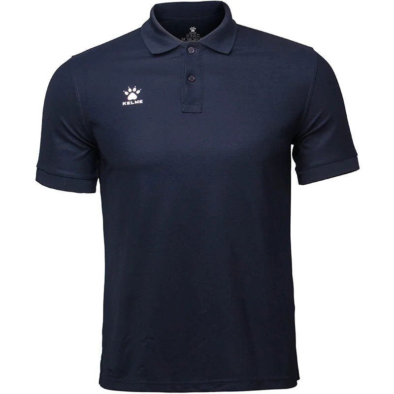 Kelme Men's Casual Polo Shirt, Daily Training Collar T-shirt, Outdoor Running Breathable Short Sleeved Quick Drying Yoga Suit