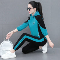 Fall Hot Sale Of The Season Women's Hooded Jacket Outdoor Sports Casual Loose Fit Windproof Large Size Two-Piece Set New Arrival