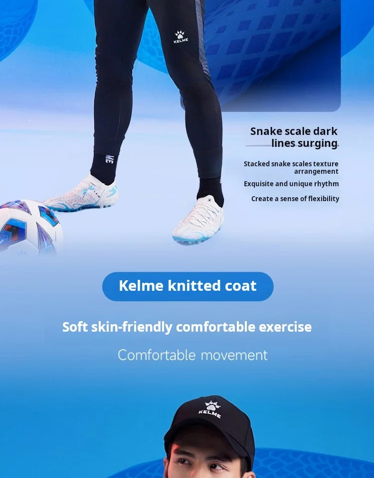 Kelme Sports Hoodie Half Zip Running Long Sleeved Men's Autumn And Winter Fitness Jacket Football Training Suit Running