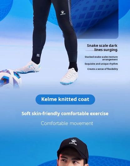 Kelme Sports Hoodie Half Zip Running Long Sleeved Men's Autumn And Winter Fitness Jacket Football Training Suit Running