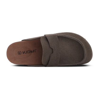 Litfun New Women Clogs For Women Fashion Cork Suede Mules Slipper Classic Cork Antislip For Outdoor Slippers With Arch Support