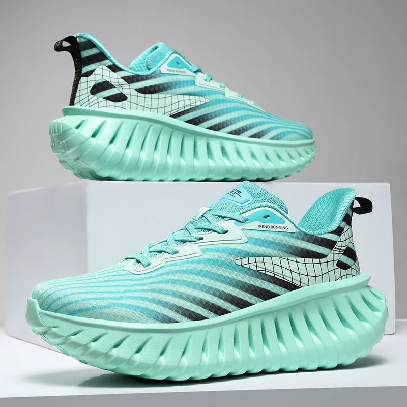 High-quality Chunky Running Shoes Women Men Light Comfy Outdoor Jogging Summer Mesh Breathable Trekking Shoes Versatile Sneakers